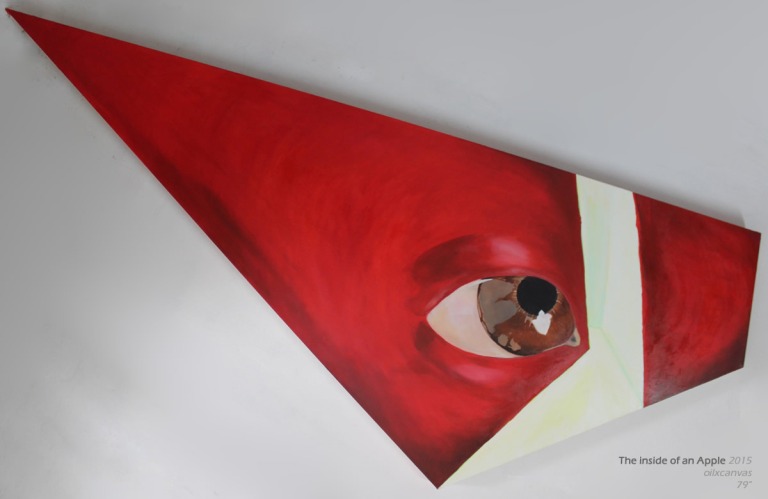 de Lancey 2015 - 'the inside of an apple' oil on canvas - 209x99